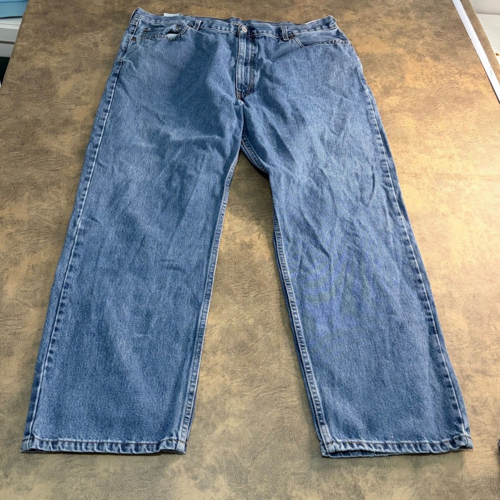 Levi's 505 Regular Fit Jeans Mens 46x32 Blue Medium Wash‎ Straight Leg Denim